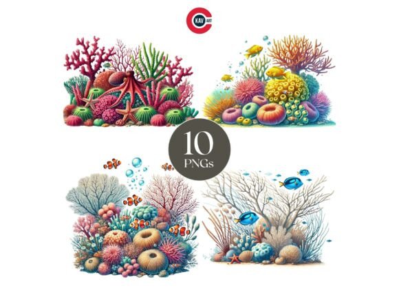 Download Coral Reef Colorful Sea Life Clipart - Sea life Collection