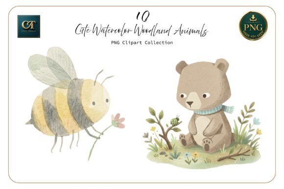 Download Cute Watercolor Woodland Animals Set - Watercolor woodland animals Collection