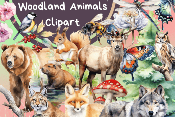 Download Cute Watercolor Woodland Animals Clipart - Watercolor woodland animals Collection