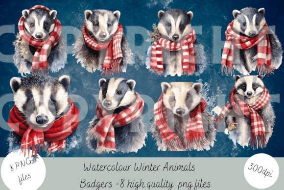Download Watercolour Badgers - Premium Resources