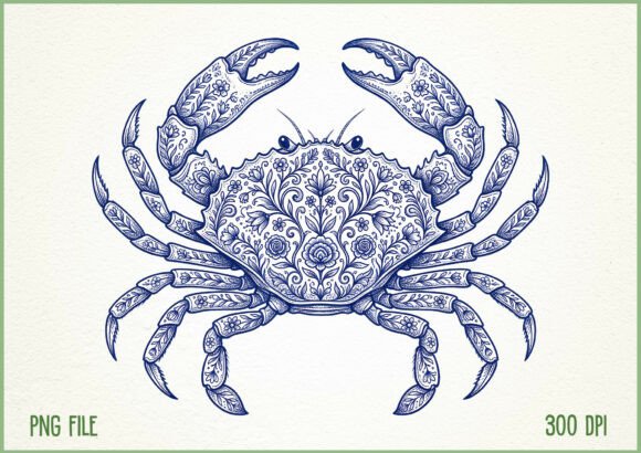 Download Blue Floral Crab Ocean Sea Life PNG - Sea life Collection