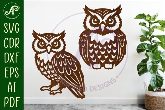 Download Owl Wall Art Sign, SVG File. Vector - Owl Collection