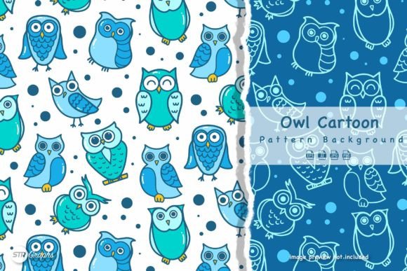Download Pattern Background - Owl Cartoon - Owl Collection