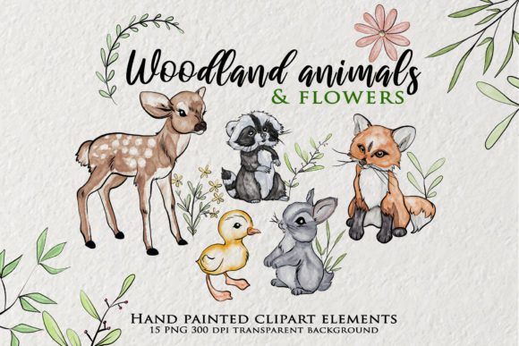 Download Watercolor Woodland Animals Clipart - Watercolor woodland animals Collection