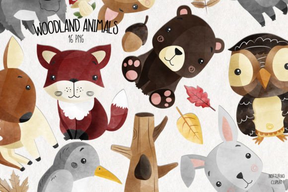 Download Watercolor Woodland Animals - Watercolor woodland animals Collection