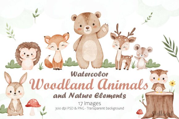Download Watercolor Woodland Animals - Watercolor woodland animals Collection