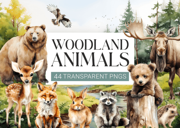 Download Watercolor Woodland Animals Clipart - Watercolor woodland animals Collection