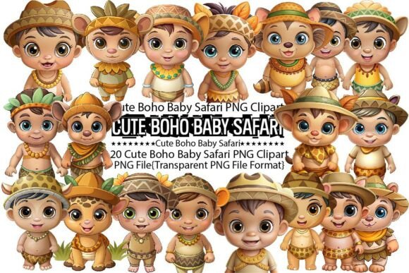 Download Cute Boho Baby Safari Sublimation Bundle - Premium Resources