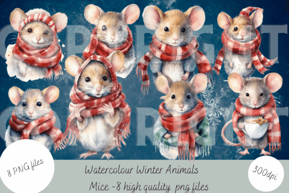 Download Watercolour Mice - Premium Resources